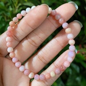 Pink Opal Beaded Bracelet
